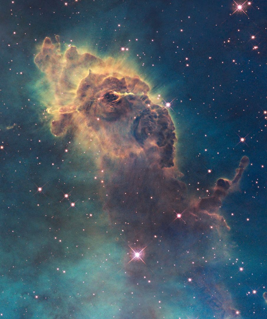 Celestial Pillar in Carina Nebula with Dazzling Stars - Free Images, Stock Photos and Pictures on Pikwizard.com