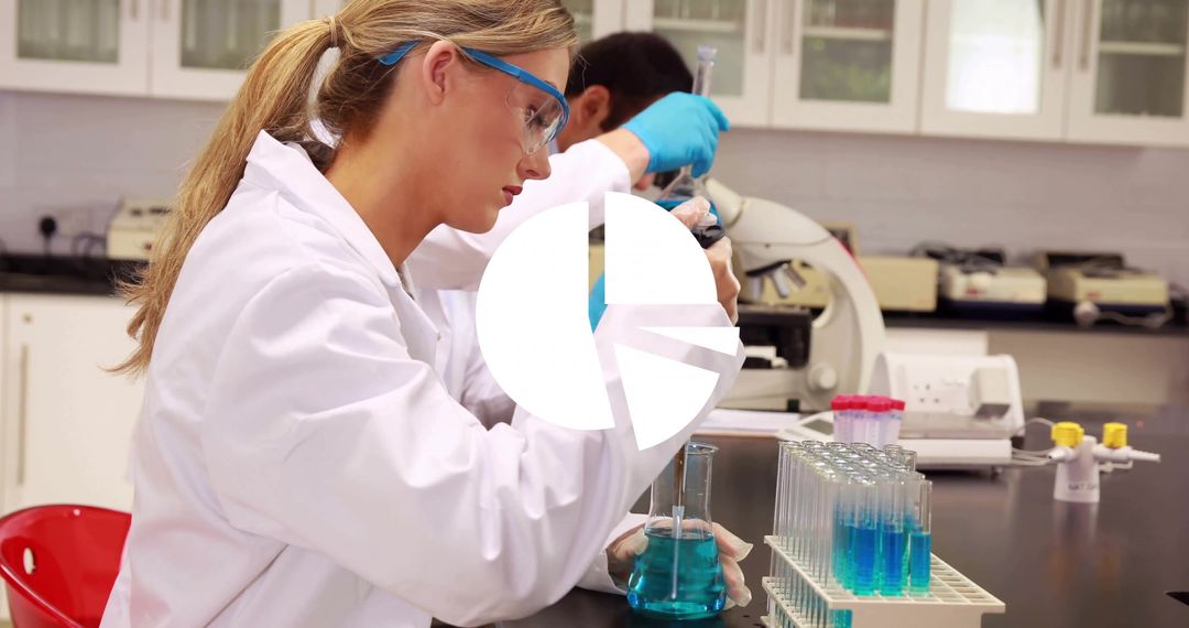 Caucasian Scientists Conducting Experiments in Laboratory