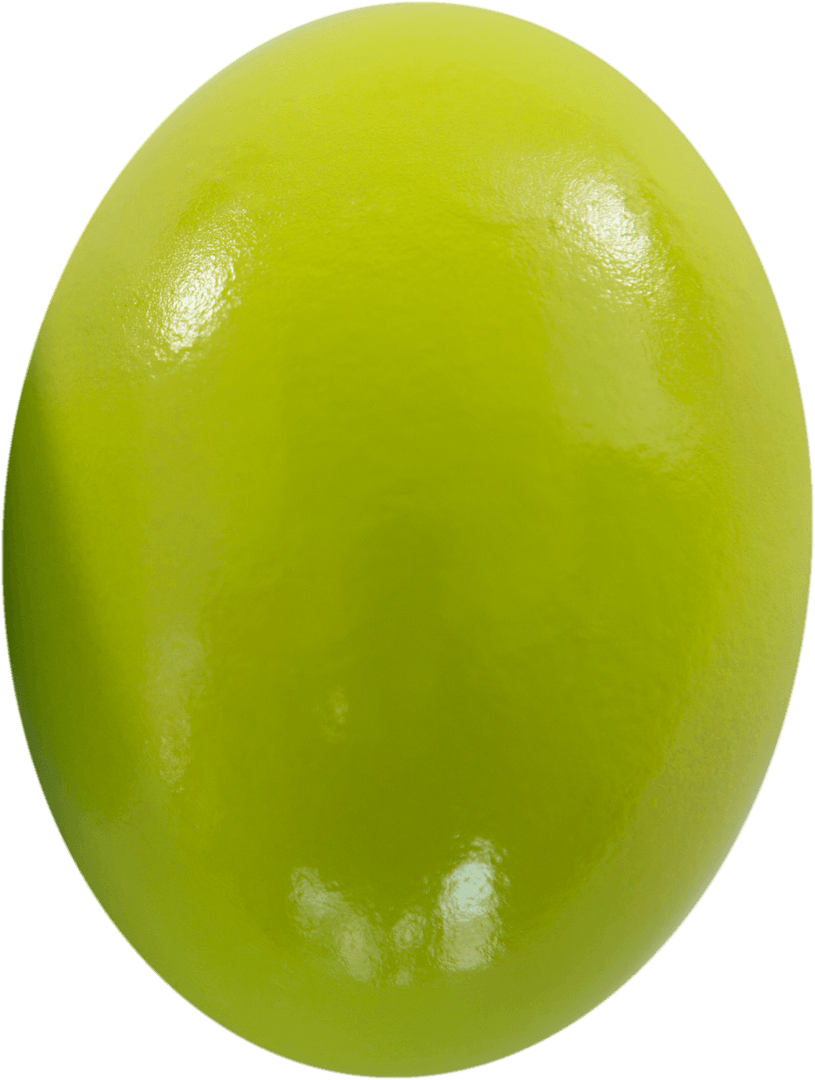 Shiny Transparent Yellow Easter Egg Close-Up