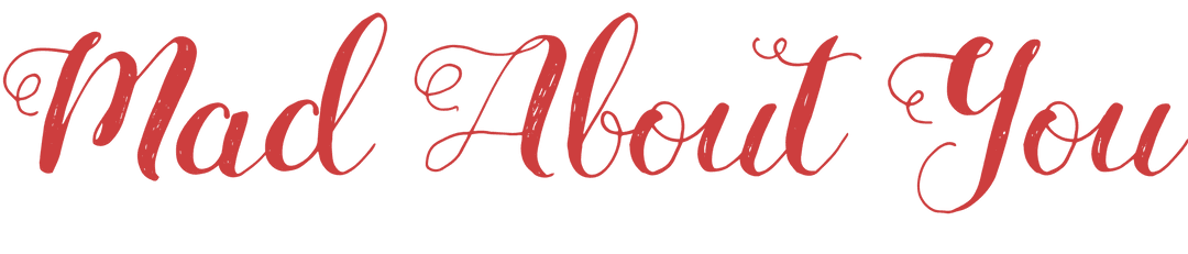 Romantic Red Script 'Mad About You' Text Transparent PNG