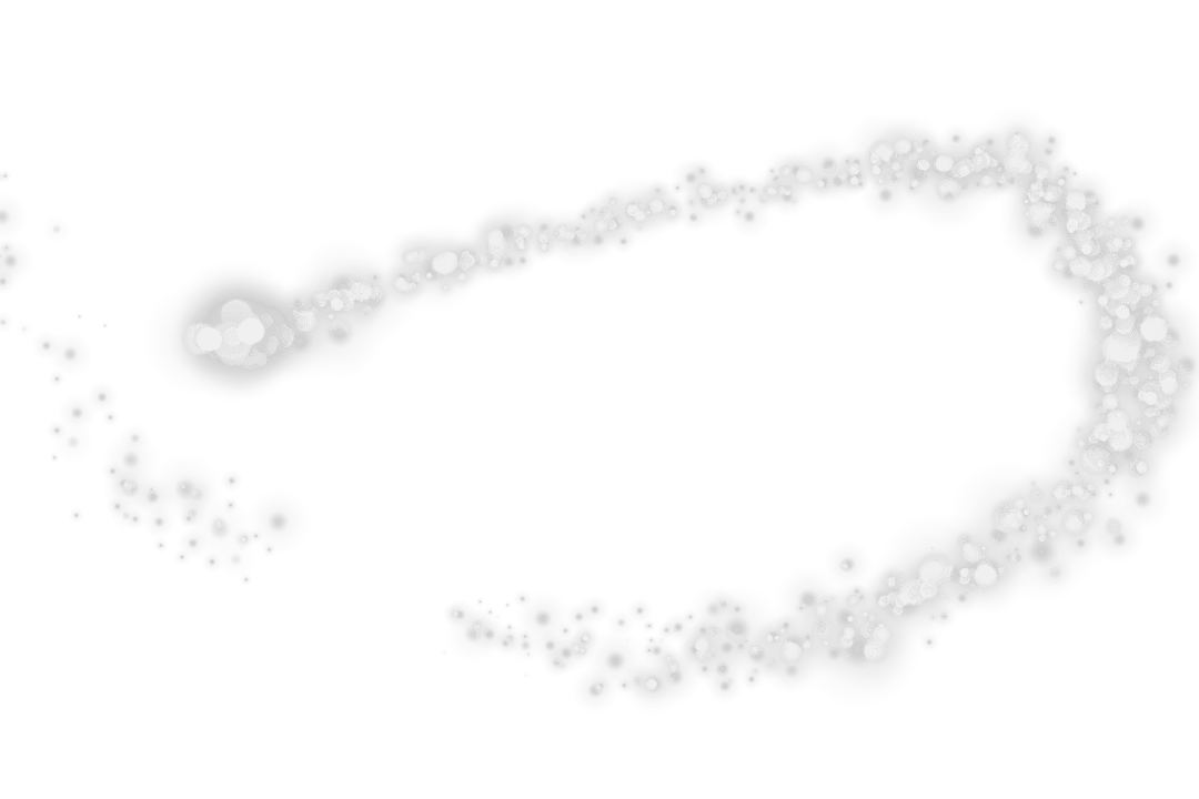 White Shiny Milky Way on Transparent Background for Decorative Use