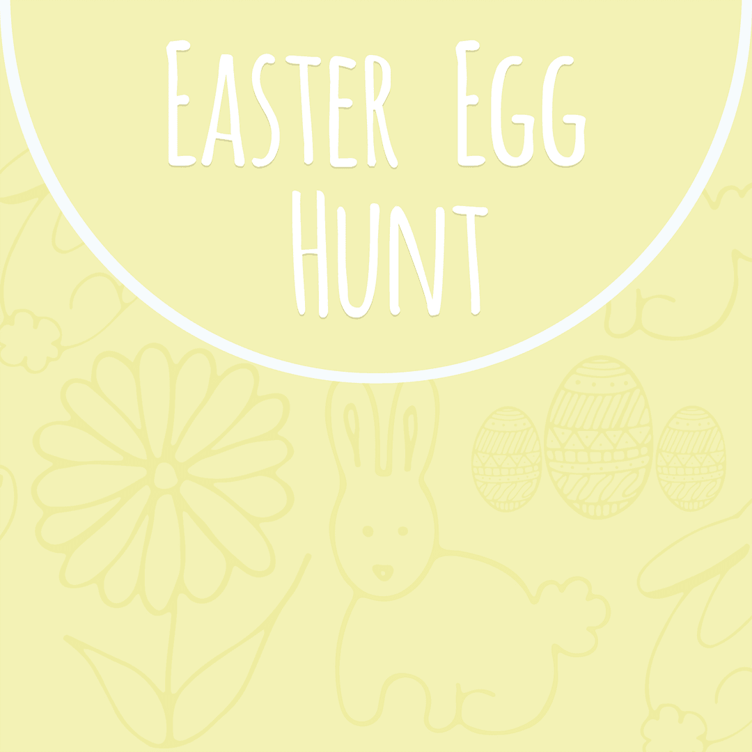 Easter Egg Hunt Text Illustration on Transparent Background