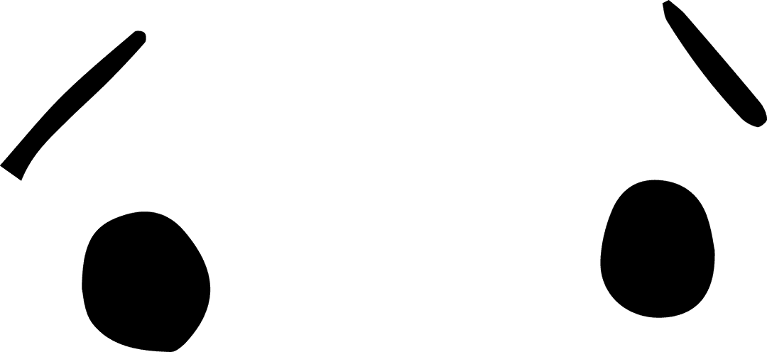 Hand Drawn Eyes and Eyebrows on Transparent Background