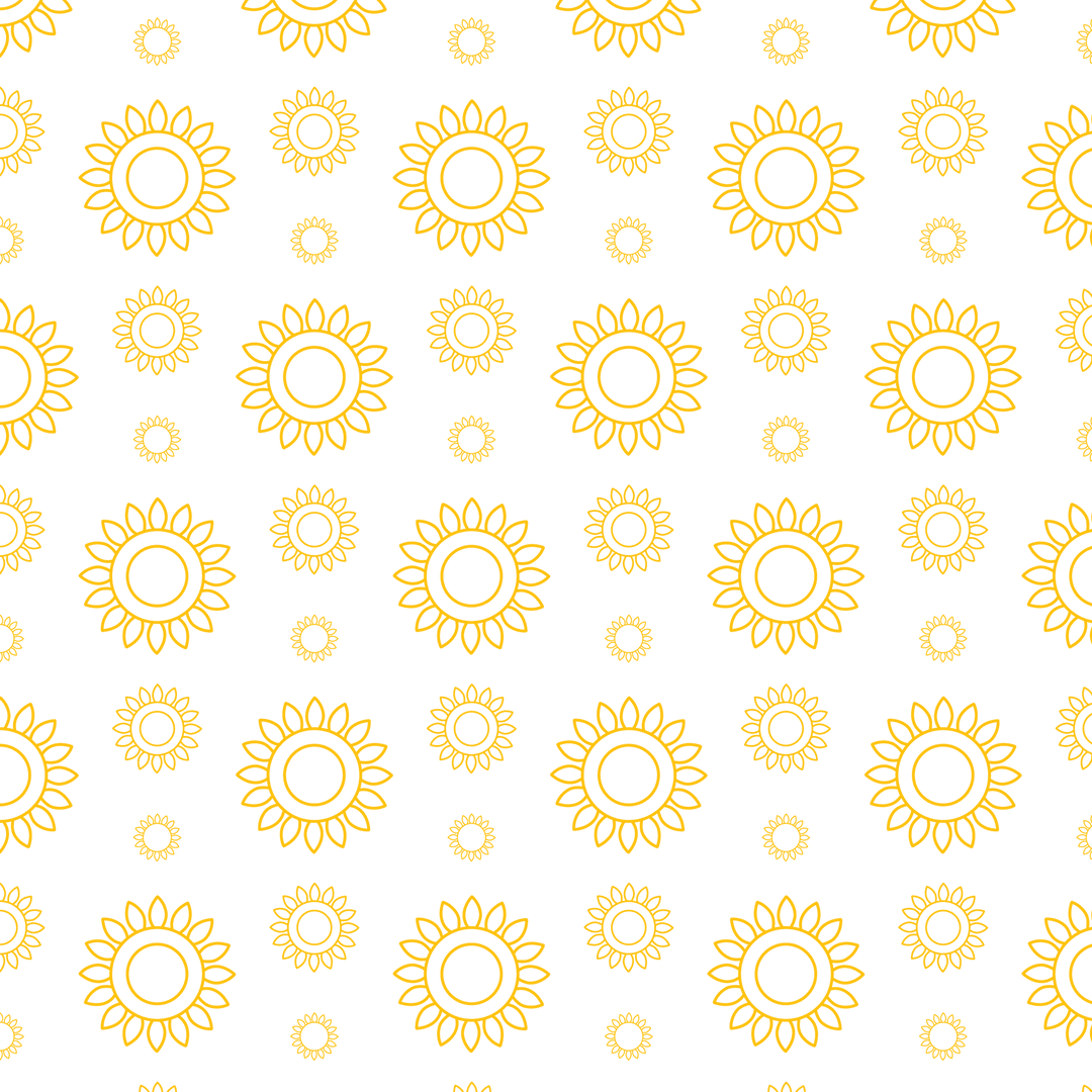 Yellow Flower Pattern on Transparent Background with Shapes - Download Free Stock Images Pikwizard.com