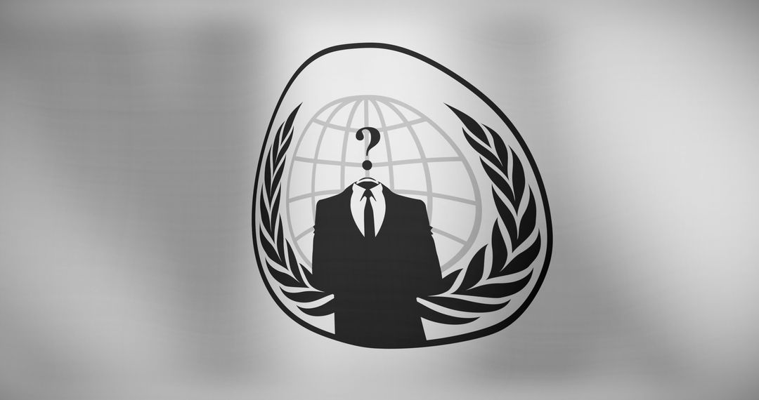 Anonymous Hacker Flag Waving in the Wind