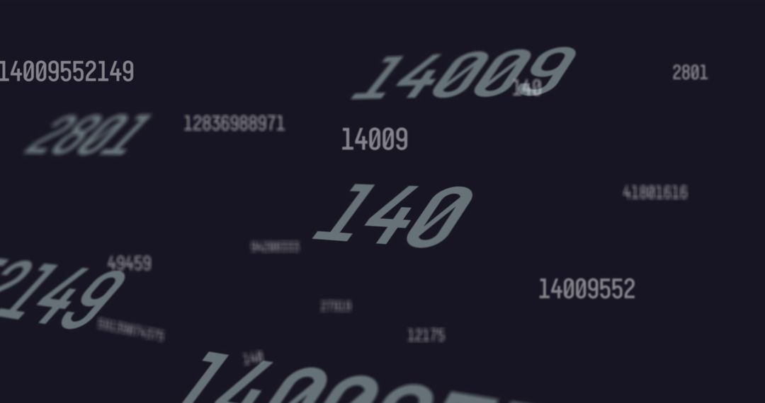 Dynamic Floating Numbers on Dark Blue Background