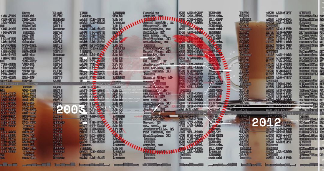 Futuristic Beverage with Digital Data Overlay