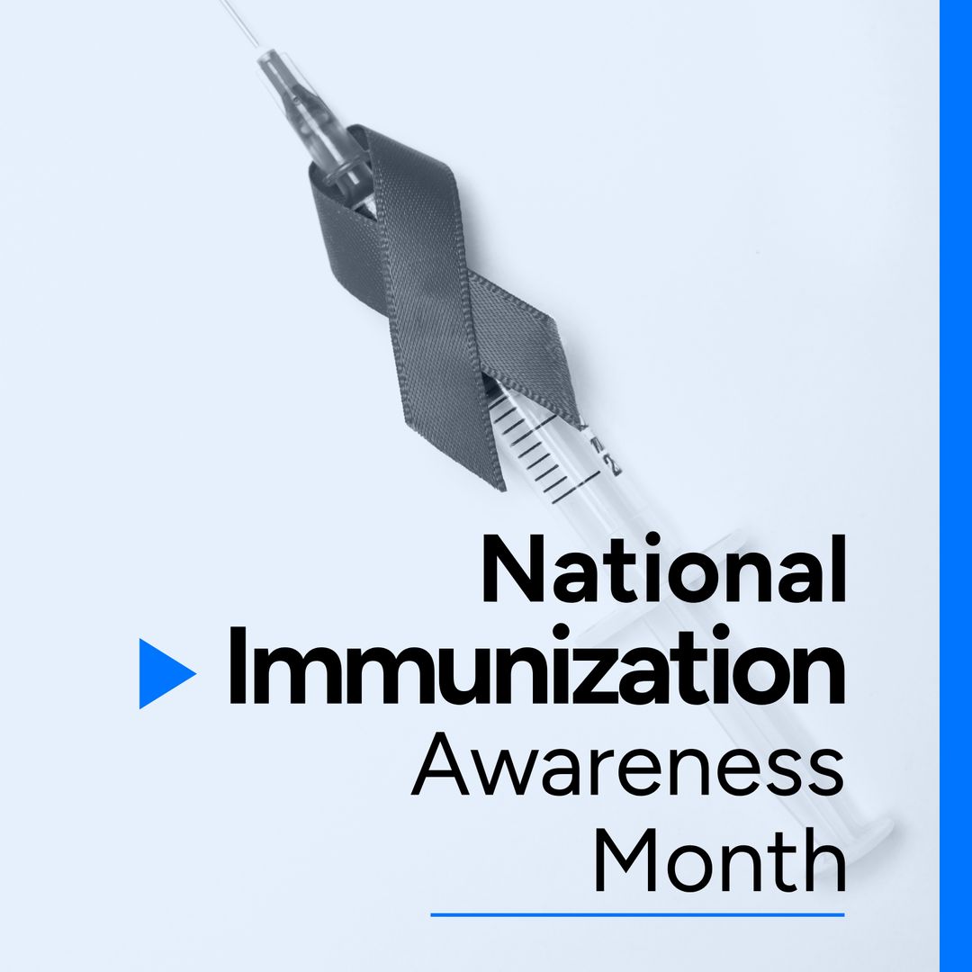 National Immunization Awareness Campaign with Ribbon