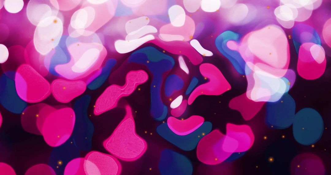 Vibrant Abstract Bokeh with Pink and Blue Hues