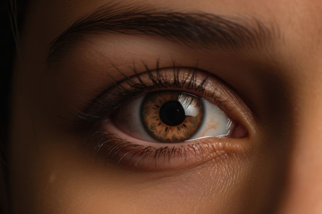 Close up of woman's brown eye, created using generative ai technology - Free Images, Stock Photos and Pictures on Pikwizard.com