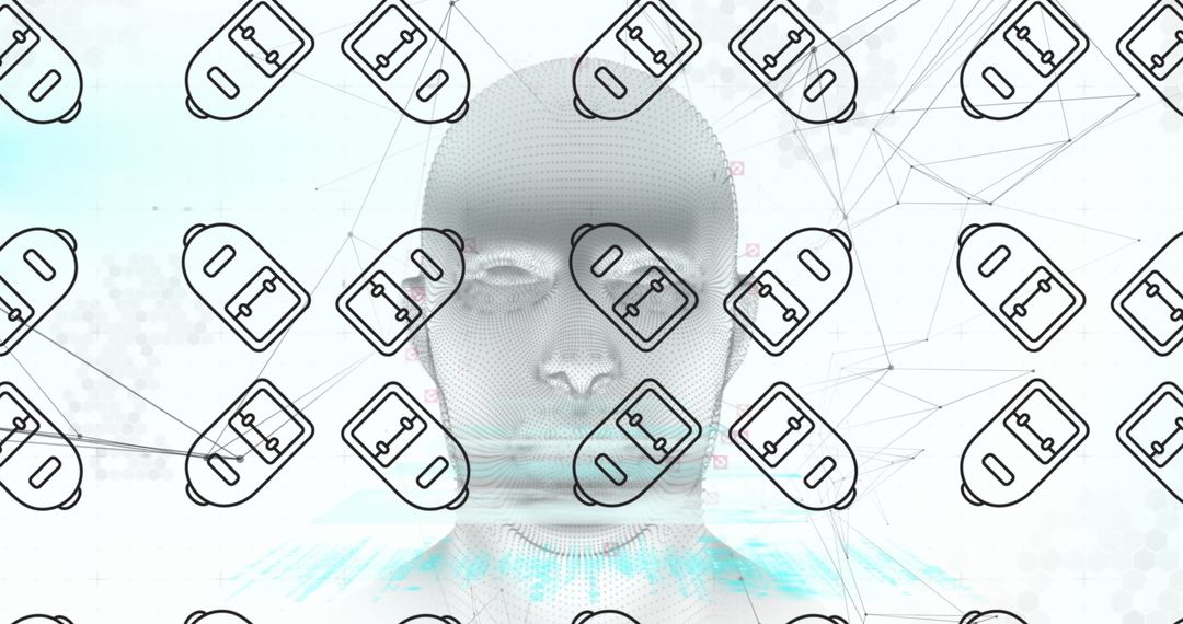 Conceptual Digital Human with Tech Overlays