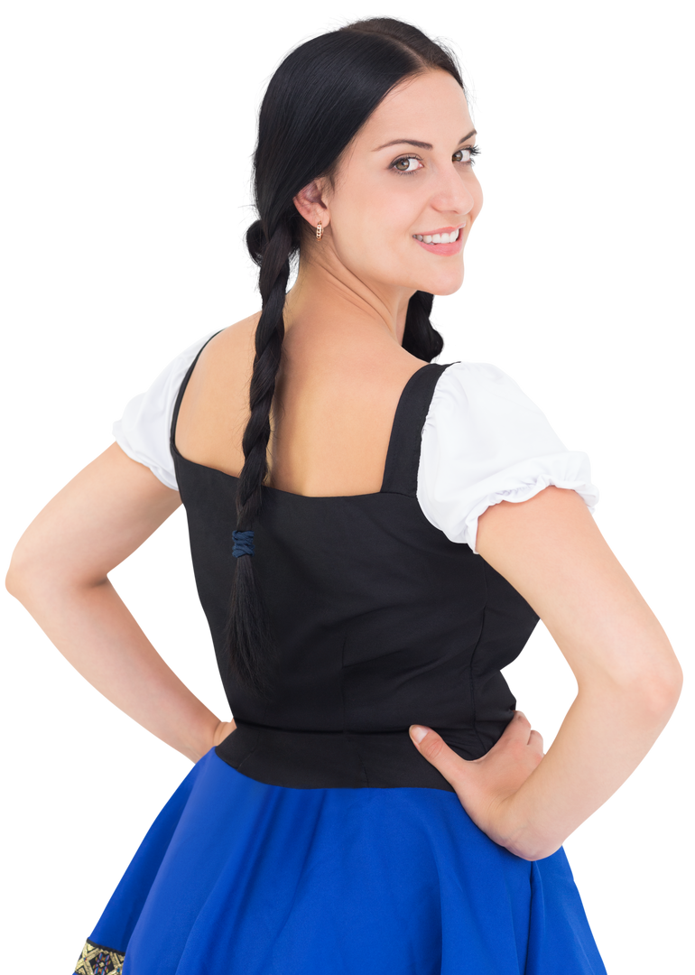 Transparent Young Woman Wearing Traditional Bavarian Attire and Smiling - Download Free Stock Images Pikwizard.com