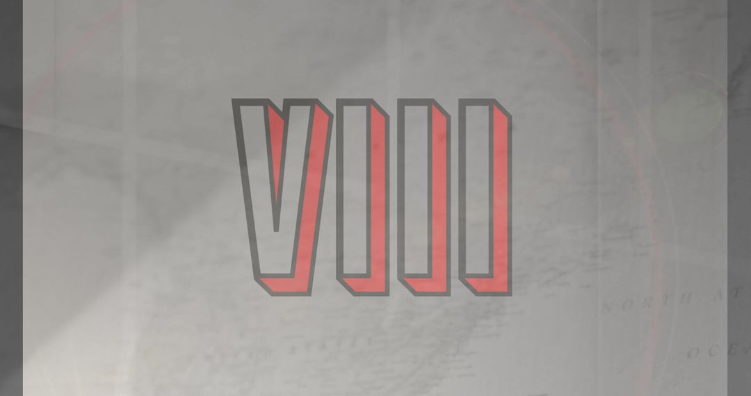 Numbers Counting Down Against Geometric Background