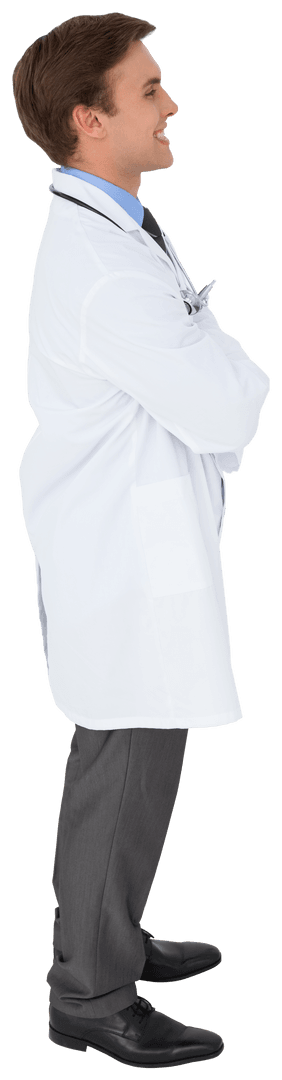 Transparent Image of Doctor Smiling with Arms Crossed