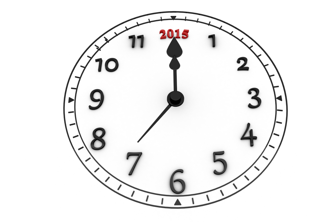 Transparent New Year 2015 Clock Design - Download Free Stock Images Pikwizard.com