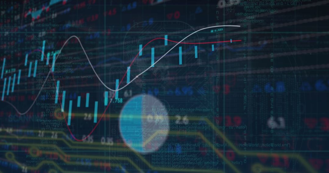 Financial Data Analysis Displaying Digital Stock Market Trends
