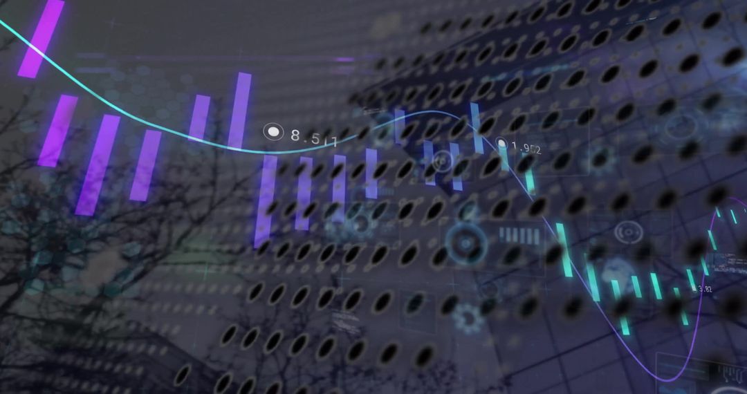 Digital Data Overlay Illustrating Global Network and Technology
