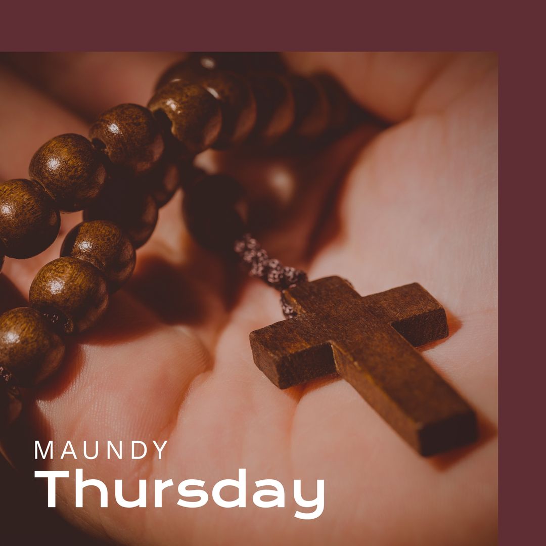 Maundy Thursday Rosary and Cross Symbolizing Faith