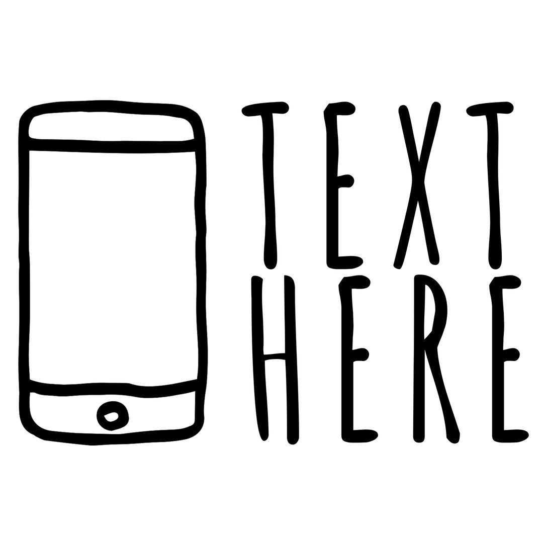 Minimalist Smartphone With Editable Text Space - Download Free Stock Images Pikwizard.com
