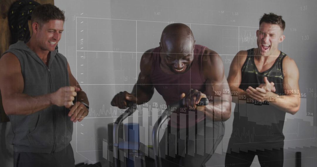 Intense Gym Workout with Motivation from Partners