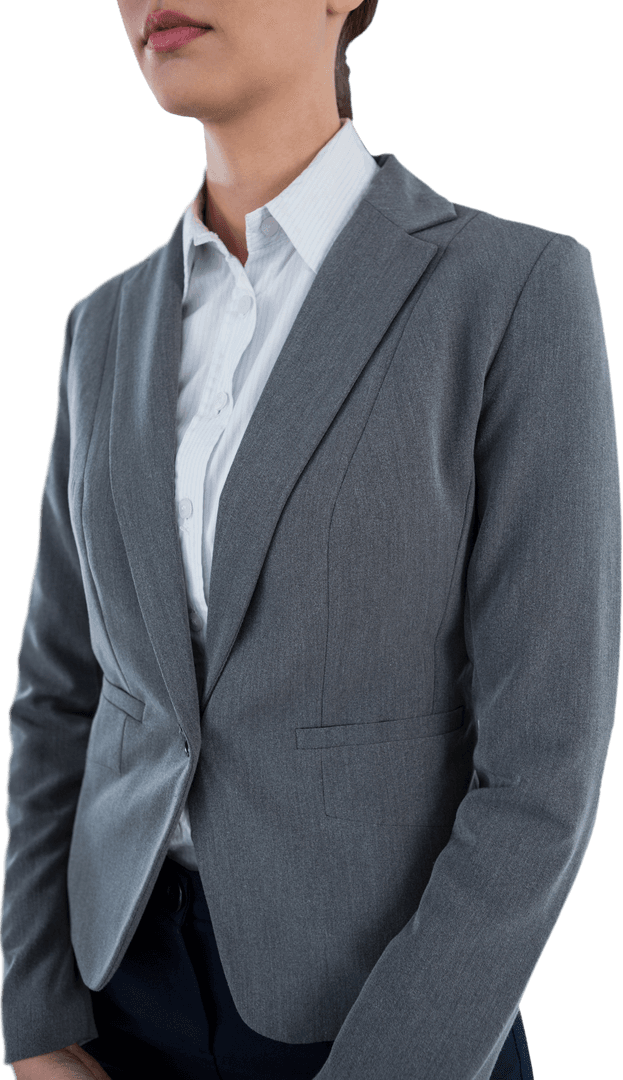 Businesswoman in Formal Attire with Transparent Background