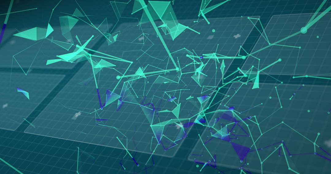 Abstract Digital Data Flow in Blue Tone