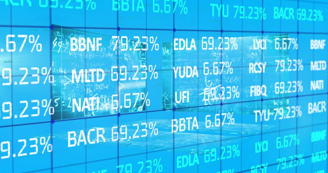 Digital Interface Finance Concept with Stock Numbers
