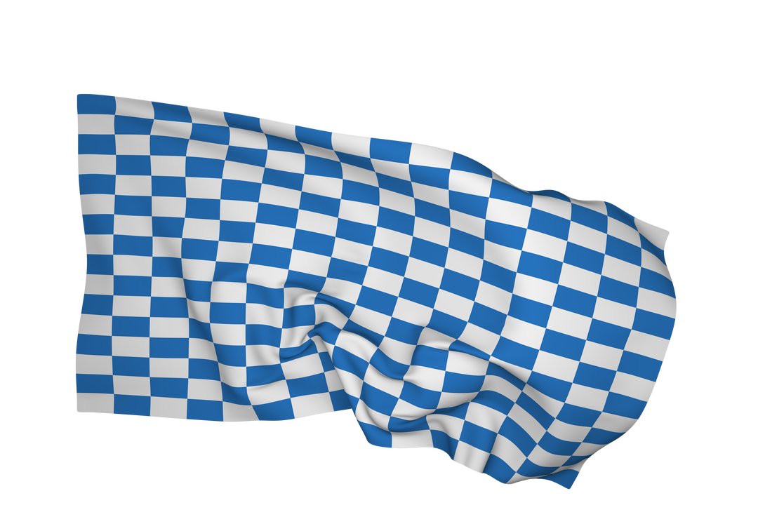 Digital Representation of Blue and White Checkered Flag on Transparent Background - Download Free Stock Images Pikwizard.com