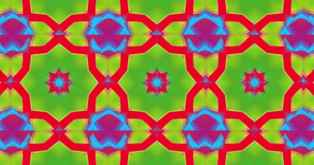Colorful Kaleidoscope Pattern with Vibrant Abstract Shapes