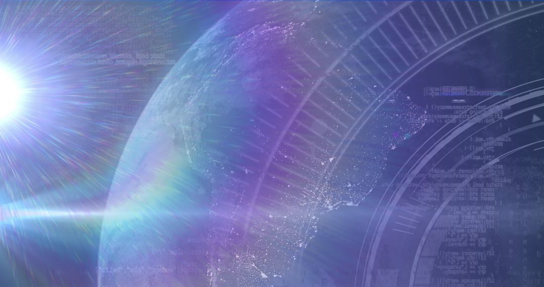 Digital Network Concept with Futuristic Earth Design