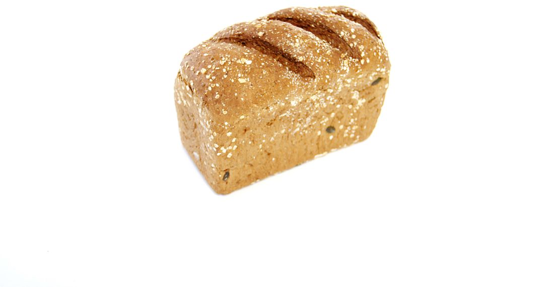 Loaf of Whole Grain Bread Isolated on White Background - Free Images, Stock Photos and Pictures on Pikwizard.com