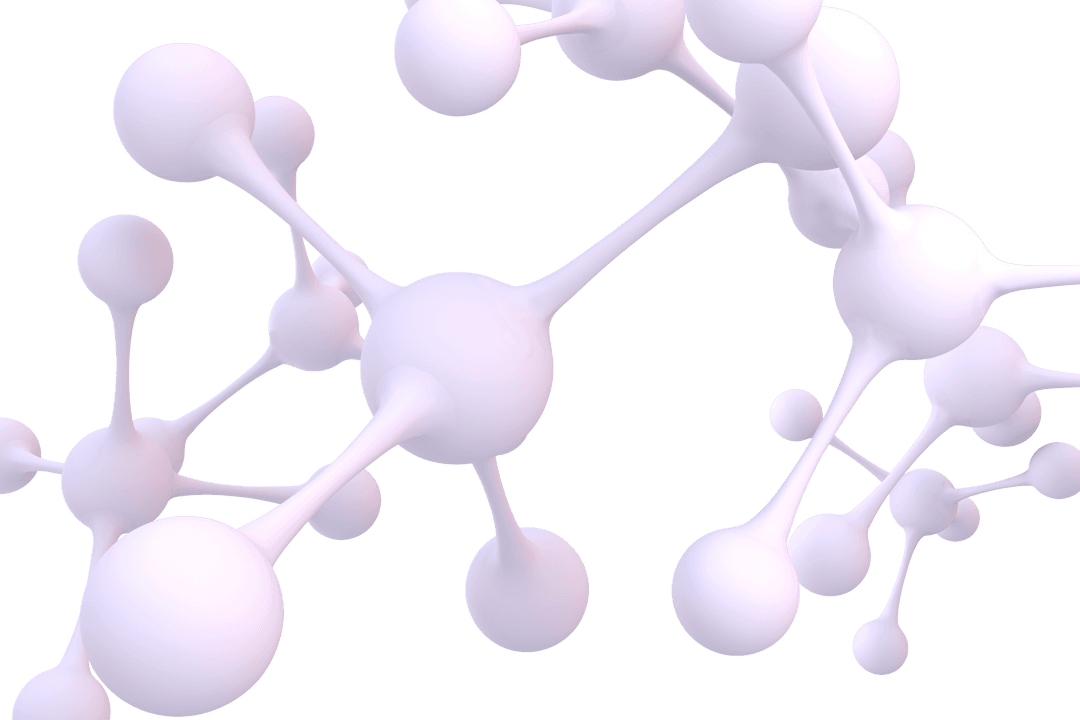 Transparent Molecular Structure with Spheres and Connections