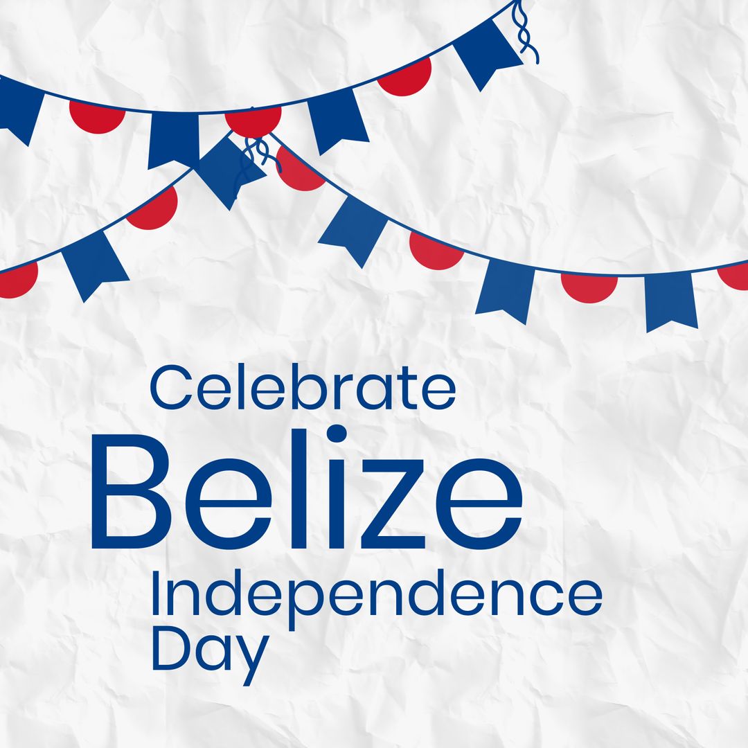 Belize Independence Day Celebration with Festive Flags