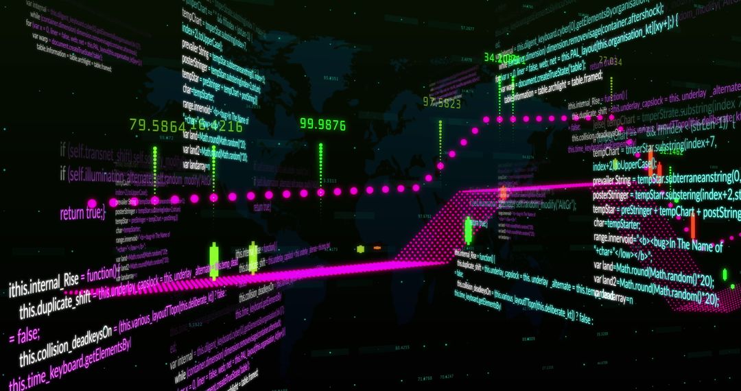 Digital Financial Data Visualization in Dark Space