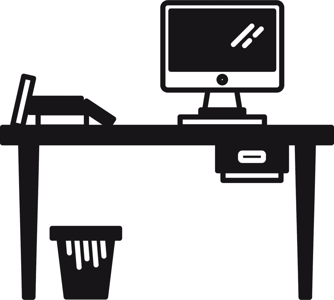 Transparent Desktop Work Station for Office and Business Designs