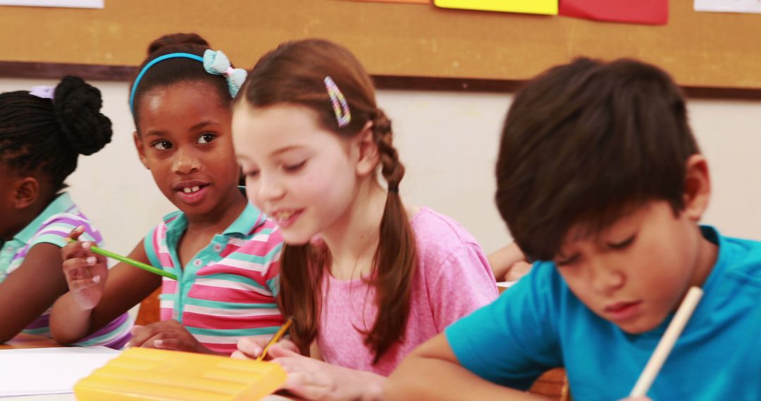 Diverse Children Engaging in Classroom Learning Activities