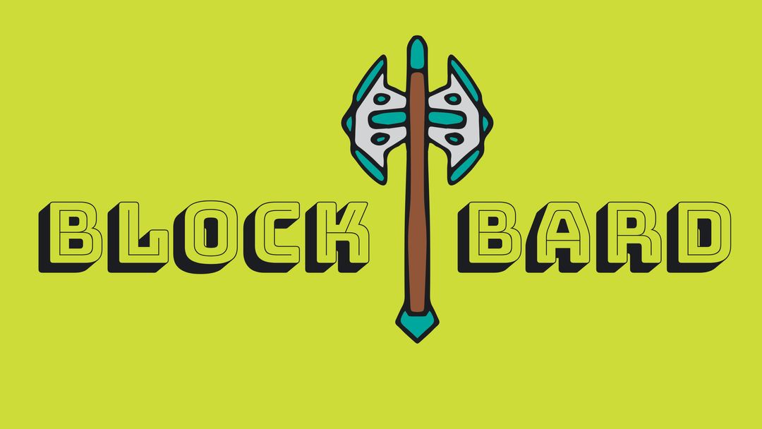 Bold Block Bard Text with Stylized Axe for Gaming and Fantasy - Download Free Stock Templates Pikwizard.com
