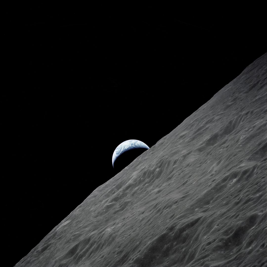 Earth Rising Behind Lunar Horizon - Free Images, Stock Photos and Pictures on Pikwizard.com