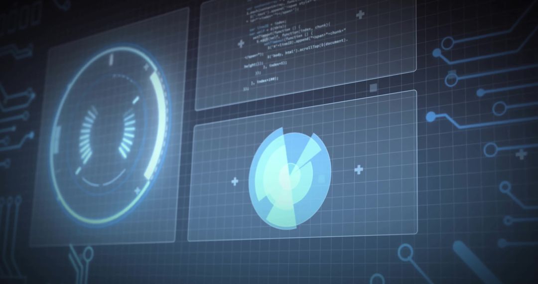 futuristic interface with data processing and scanning elements - Free Images, Stock Photos and Pictures on Pikwizard.com