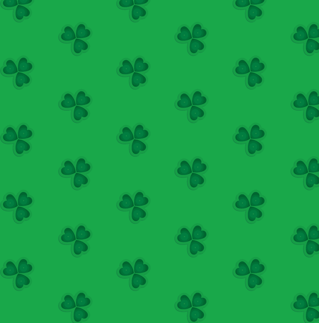 Seamless Transparent Green Clover Pattern for St Patrick's Day Designs