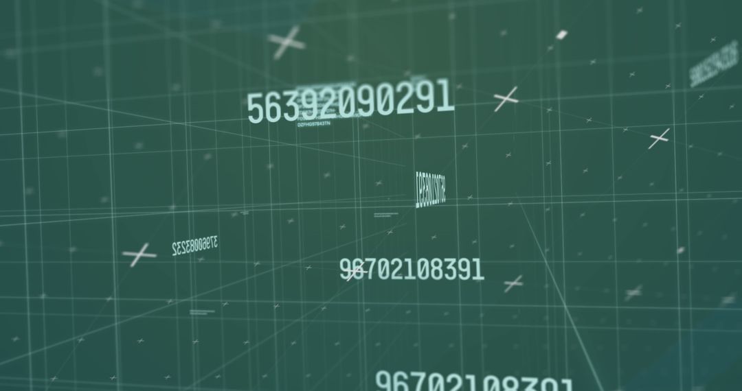 Dynamic Evolving Numbers on Digital Grid Background