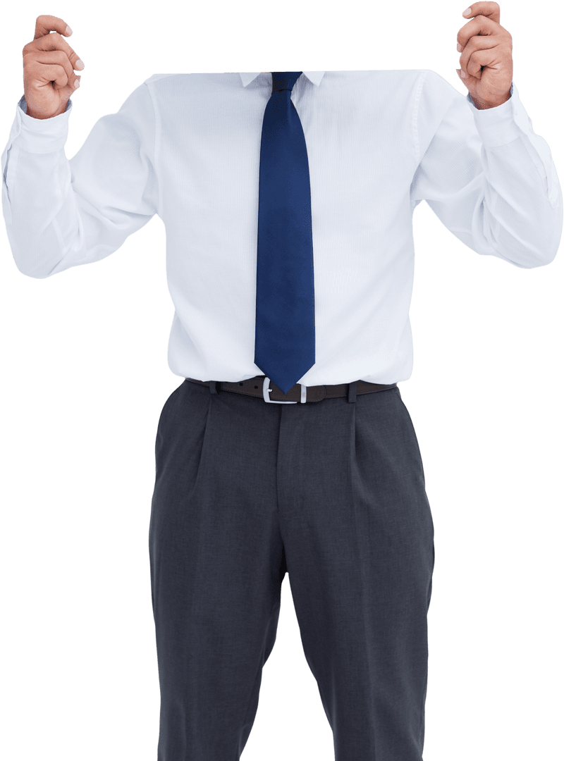 Businessman Holding Invisible Card Transparent Concept Image