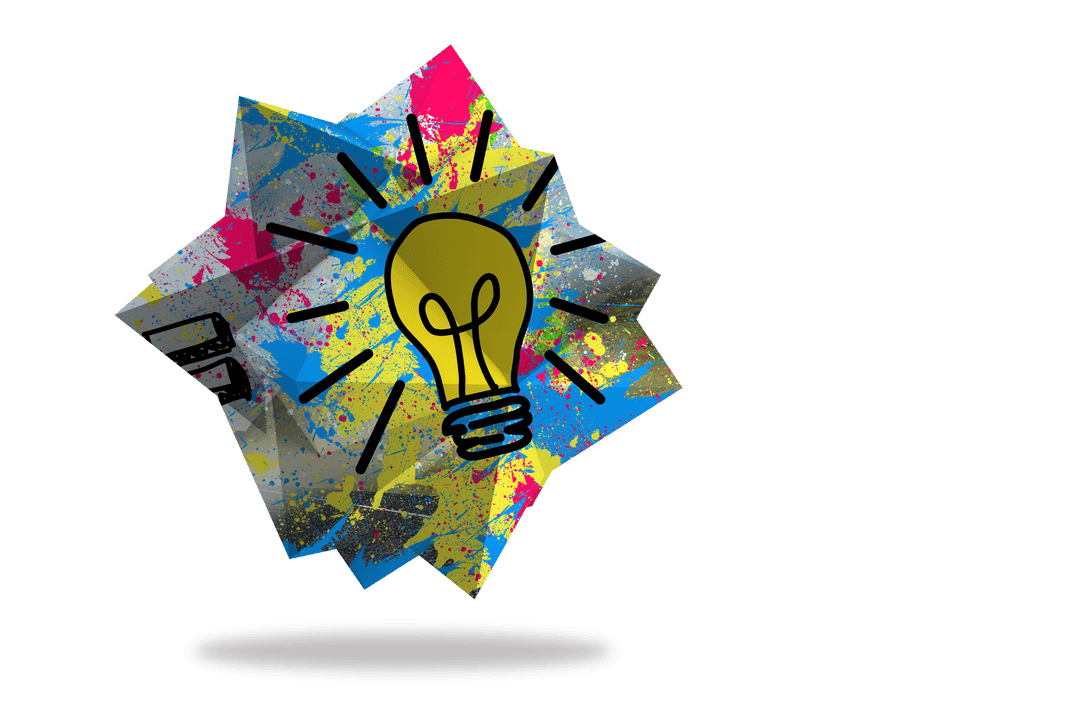 Transparent Light Bulb on Abstract Grunge Background