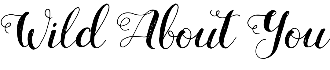 Romantic Wild About You Text Design on Transparent Background