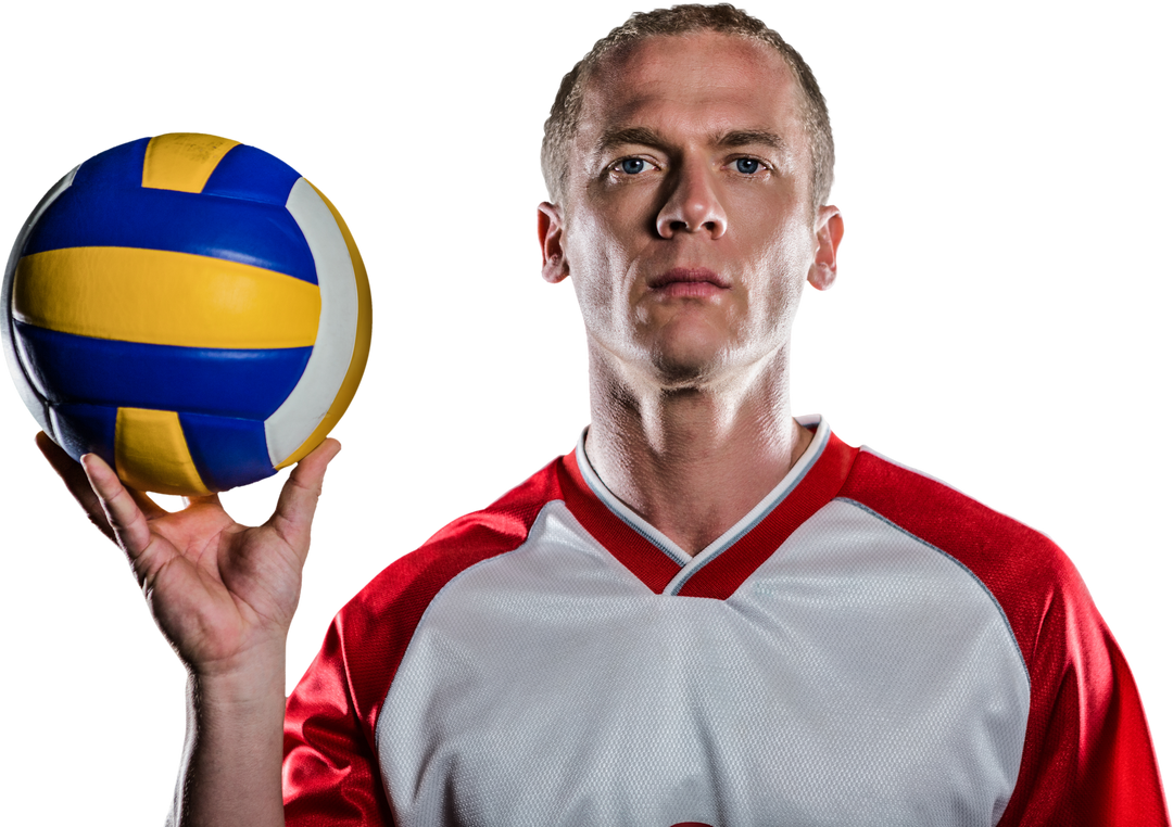 Transparent Portrait Sports Man Holding Volleyball - Download Free Stock Images Pikwizard.com