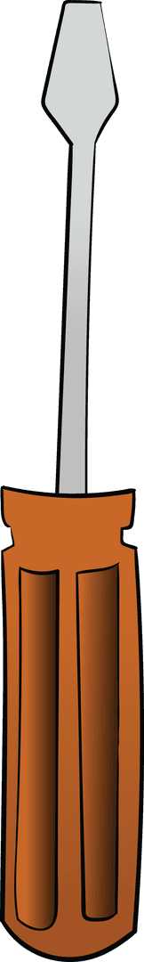 Illustration of Orange Screwdriver on Transparent Background