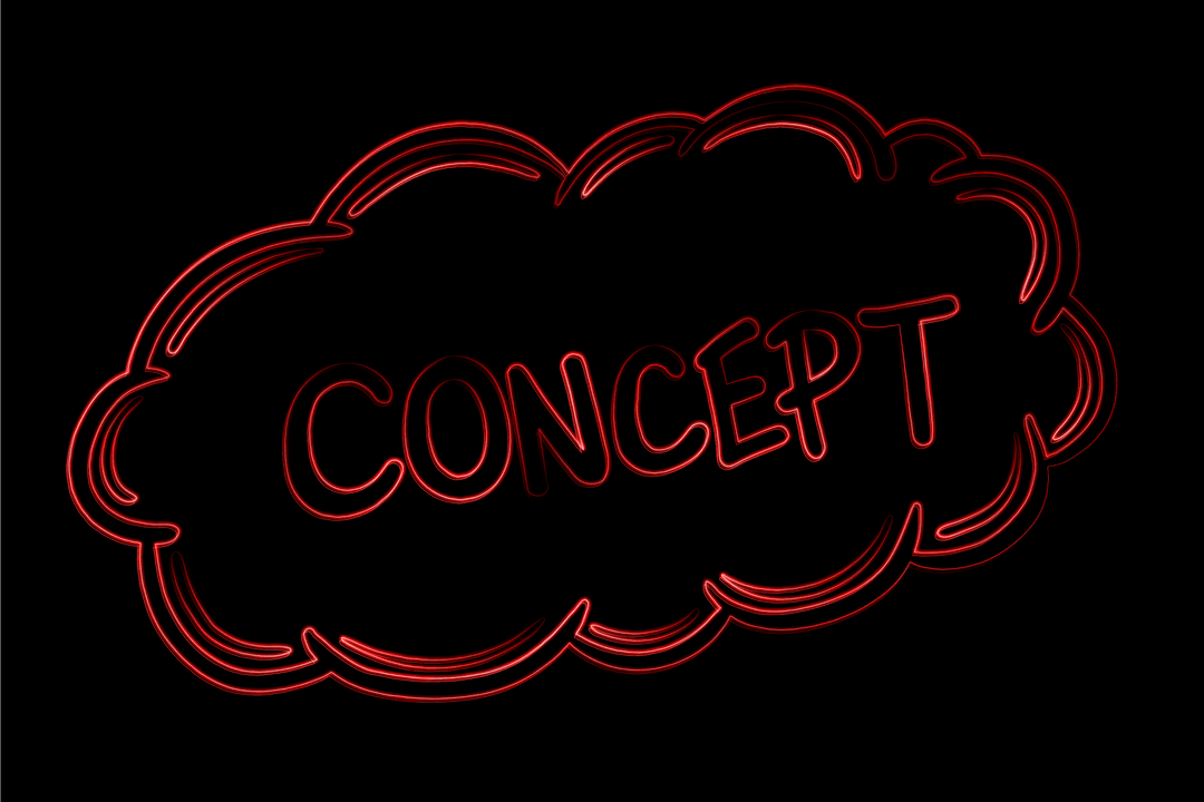 Digital Illustration of Concept Text on Cloud Transparent Background