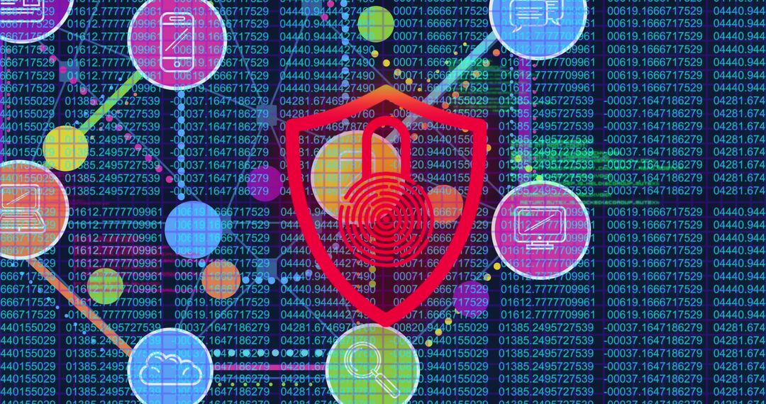 Digital Cybersecurity Network Connections