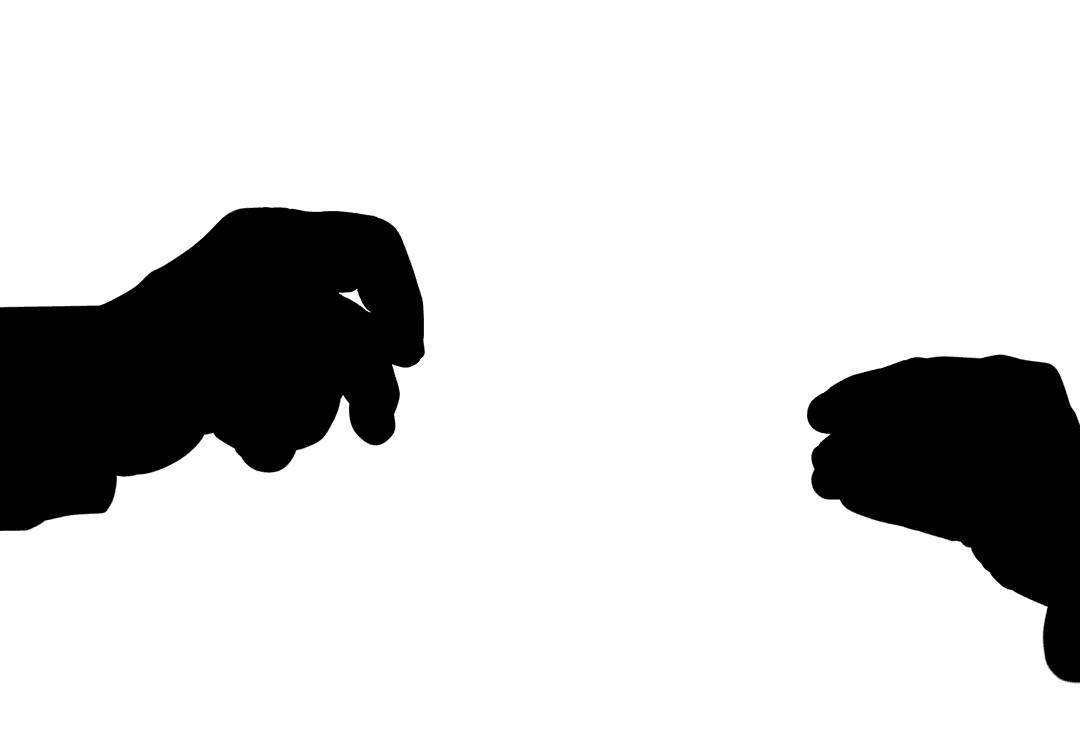 Transparent Hands Reaching Silhouette On Clear Background