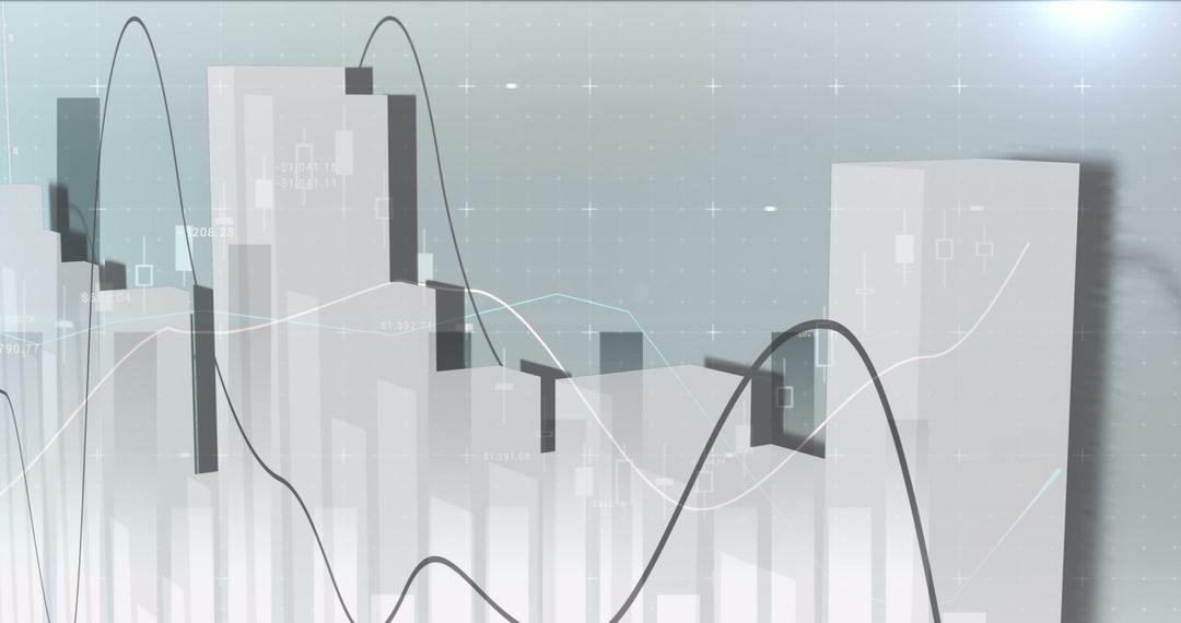Digital Data Analysis on White Background